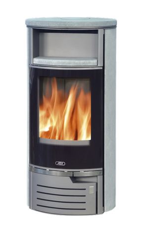 Печь-камин ABX Atlantik 5 III, серая сталь, тальк с верхней плитой в Хабаровске